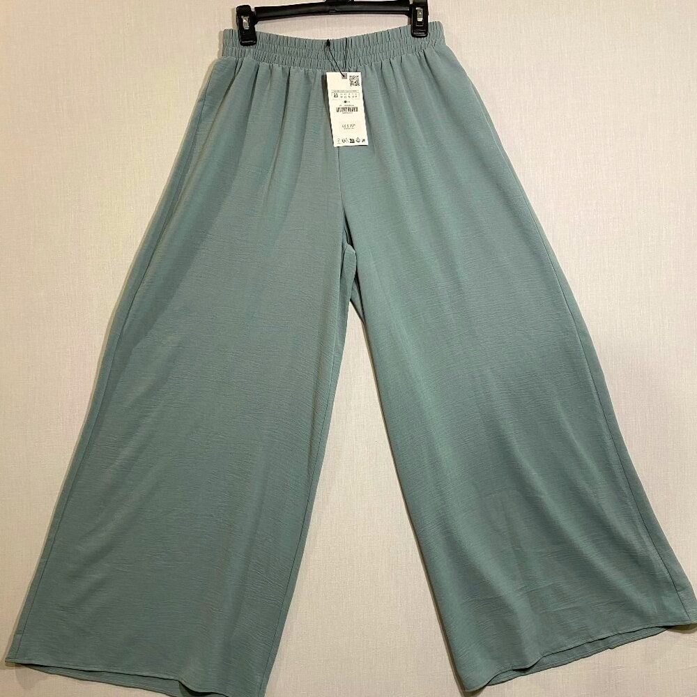 Zara Wide Leg Pants in Sage Green